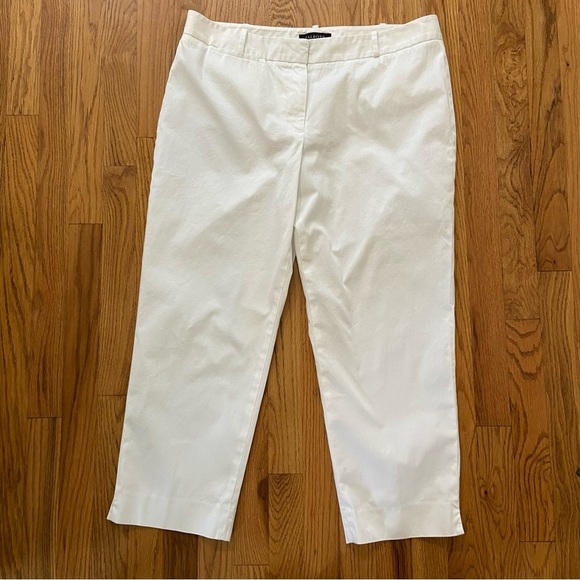 Talbot’s Signature White Ankle Straight Leg Pants Size 14 Spring Classic Cotton - Picture 2 of 10